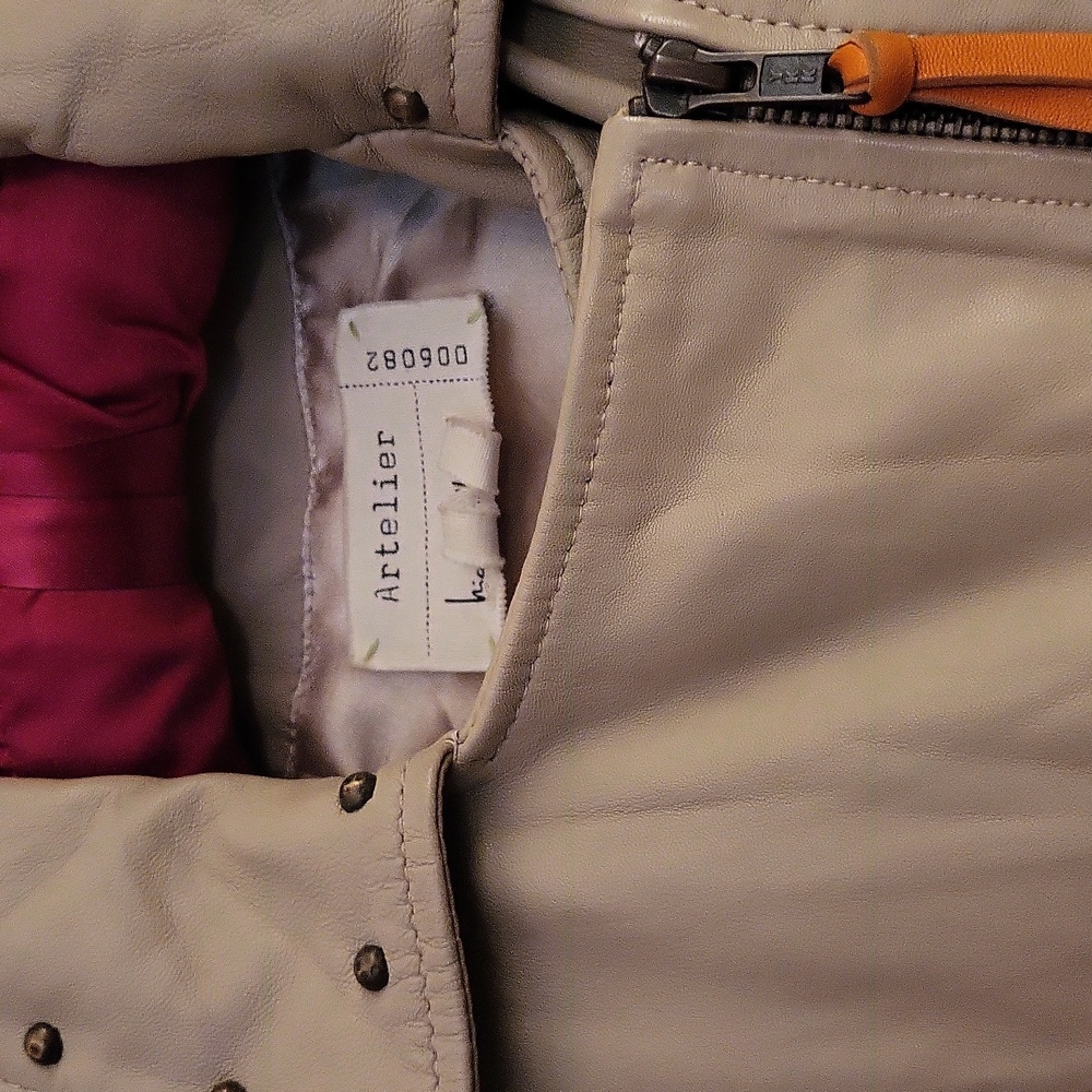 Lambskin Leather Jacket w/ Embroidery Small - Picture 5 of 14